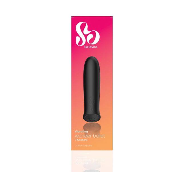 Rechargeable Wonder Bullet Vibrator Black zdjęcie 4