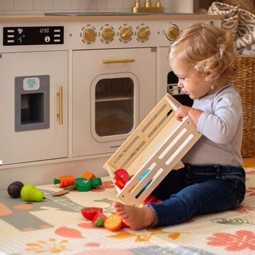 Drewniane Owoce i Warzywa Do Krojenia Zestaw XXL ze Skrzynką 17 elementów na Arena.pl