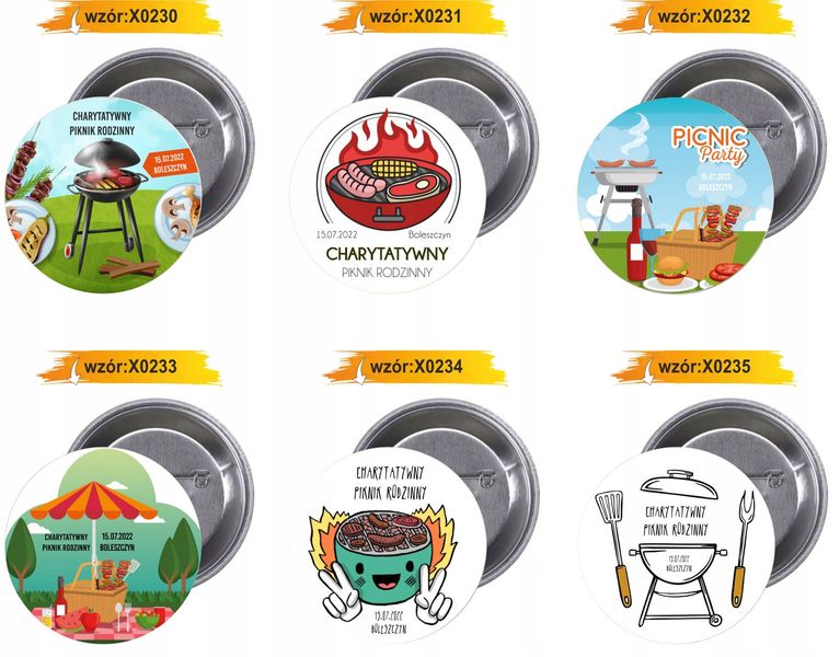 Przypinki buttony PIKNIK WIEJSKI zdjęcie 3
