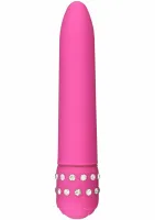 toyjoy diamond superbe vibrator klasyczny model z kryształkami, srebrny