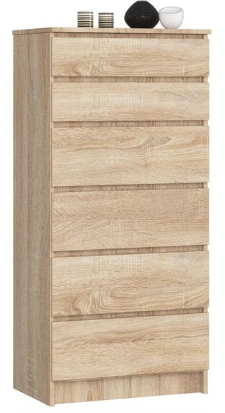 KOMODA K 60 cm 6 SZUFLAD DĄB SONOMA zdjęcie 1