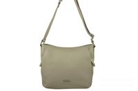 Praktyczna torebka skórzana z kieszeniami - Beżowa jasna