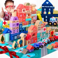 DREWNIANE KLOCKI EDUKACYJNE PREZENT DLA 2 3 LATKA DUŻE ZESTAW XXL + GRATIS