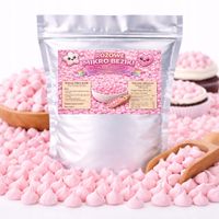 Mikro Beziki Różowe - mini bezy do tortu deserów babeczek dekoracja 200g