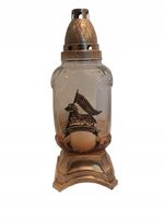 ZNICZ WIELKANOCNY 31 cm Aplikacja złoty Baranek Alleluja