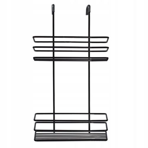 DRUCIANA PÓŁKA ŁAZIENKOWA ZAWIESZANA POD PRYSZNIC CZARNA LOFT NOWOCZESNA na Arena.pl