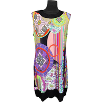 Sukienka Przed Kolano Kolorowa Wiskoza Casual na Lato Wygodna 46