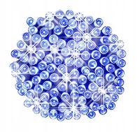 LAMPKI CHOINKOWE 500LED NIEBIESKIE + FLASH FLESZ BŁYSK 35M ZEW/WEW ISKRZĄCE