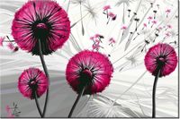 60CM 40CM OBRAZ ŚCIENNY DMUCHAWCE AMARANCIE DRUK PŁÓTNO RAMA