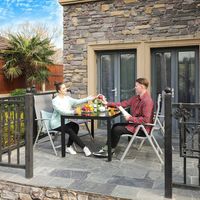 Zestaw składane krzesła fotele ogrodowe szare