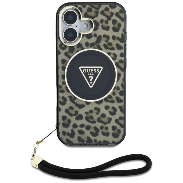 etui guess hc iml leopard triangle cord  strap do iphone 16 magsafe zdjęcie 2