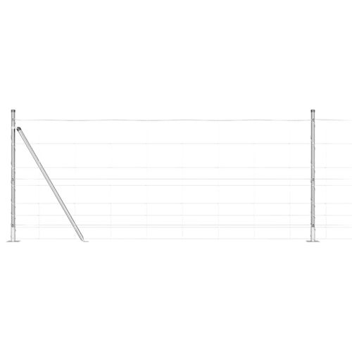 Ogrodzenie pastwiskowe Srebrny 100 x 1 m Stal galwanizowana na Arena.pl