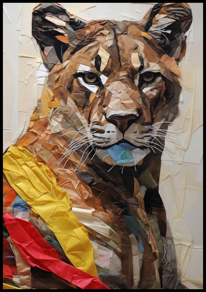 Plakat 70x100cm Papierowy Tygrys zdjęcie 2
