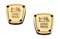 Drewniana etykieta metka maszyna HANDMADE 5szt.
