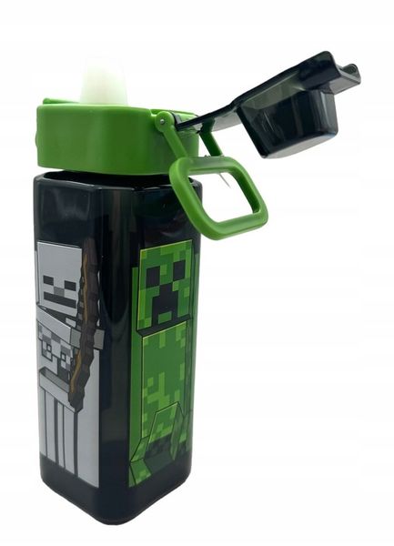BIDON MINECRAFT KWADRATOWY 500ml POSTACI CREEPER zdjęcie 1