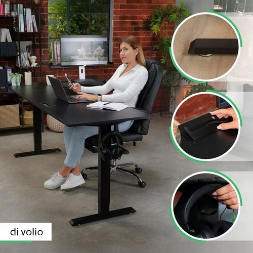 Biurko Narożne Elektryczne Regulowane Gamingowe Regulacja Wysokości na Arena.pl