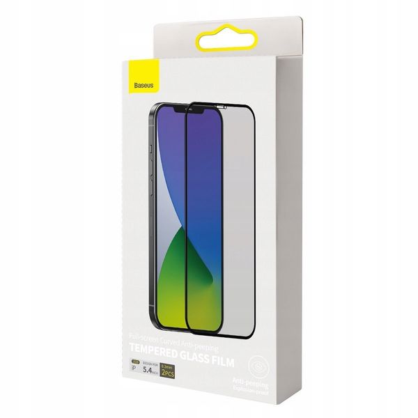 Baseus 2x Szkło Prywatyzujące do iPhone 12 Mini zdjęcie 5