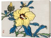 Obraz 90x70cm Hibiscus, Kōno Bairei Japoński Vintage do Salonu