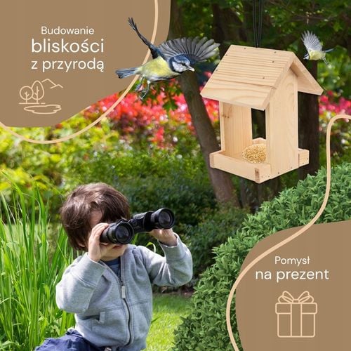 Karmnik dla ptaków drewniany DIY Zestaw do samodzielnego montażu na Arena.pl