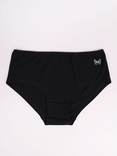 Figi damskie midi bawełniane motylki czarne 3PAK M YOCLUB na Arena.pl