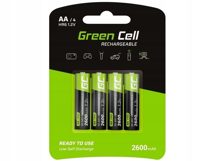 Green Cell 4x Akumulator AA HR6 2600mAh GR01 zdjęcie 1