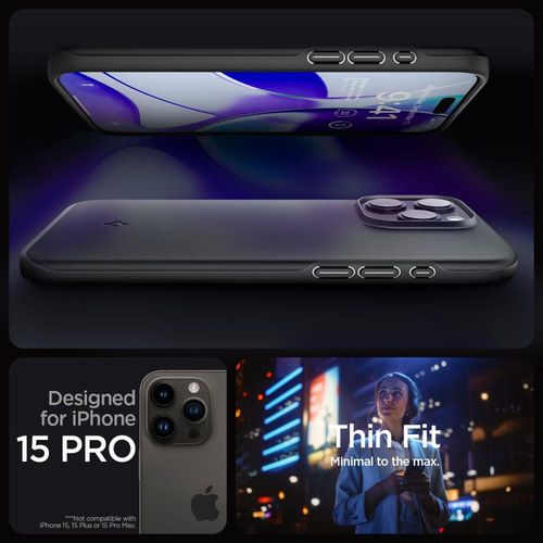 etui ochronne do iphone 15 pro thin fit czarne na Arena.pl