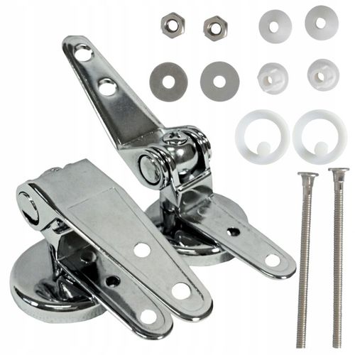 Zawiasy uchwyty TYP V metalowe do DESKI sedesowej drewnianej MDF mocowania na Arena.pl