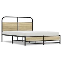 Łóżko bez materaca, 140x200 cm, dąb sonoma