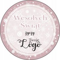 naklejki ŚWIĄTECZNE z życzeniami twoim LOGO 100szt