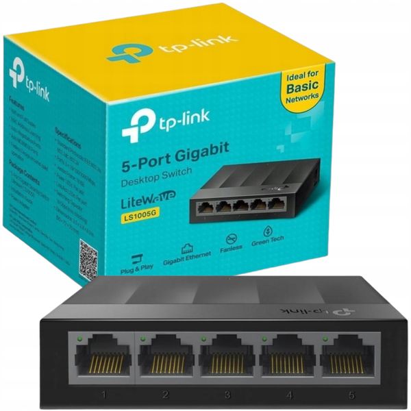 SWITCH SIEĆ TP-LINK LS1005G ENERGOOSZCZĘDNY GIGOWY zdjęcie 1