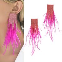 EFEKTOWNE długie różowe kolczyki fuksjowe eleganckie wystawne bogate luksus