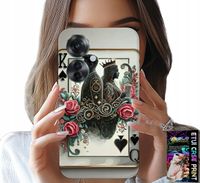 ETUI DO OPPO RENO11 F 5G - KARTA KRÓL KRÓLOWA POKER KARTY + FOLIA