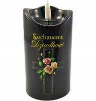 Wkład led do zniczy Cortina 12 cm*7 cm" Kochanemu Dziadkowi"