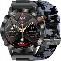 SMARTWATCH MĘSKI GRAVITY GT20-5 - AMOLED, DODATKOWY PASEK + GRAWER