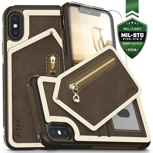 ND38_NEB-IPH8-DBBR Zizo Nebula Wallet Case - Skor zdjęcie 2