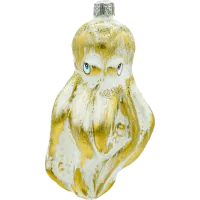 Bombka choinkowa szklana: Ośmiornica z głębin: złota