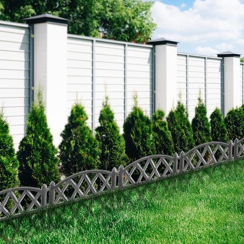 Płotek Ogrodowy Plastikowy Szary Border Palisada Obrzeże Trawnik 49 cm na Arena.pl