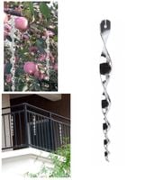 spirala wiatrowa plastikowa, odstraszacz ptaków 40 cm srebrna fft-m02