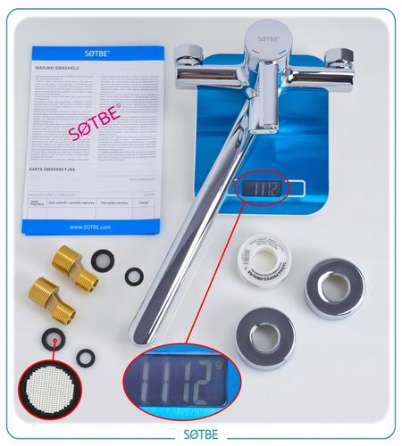 Bateria z długą wylewką do wanny Kran z ceramicznym przełącznikiem SOLIDNA na Arena.pl