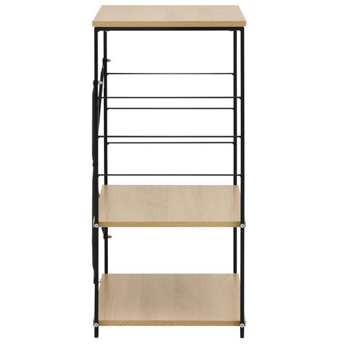 Szafka na mikrofalówkę, czarno-dębowa, 60x39,6x79,5 cm na Arena.pl