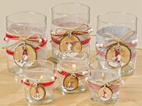 Kpl. 2 szklanych osłonek na świeczkę