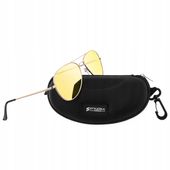 OKULARY ROZJAŚNIAJĄCE POLARYZACYJNE PILOTK STYLION DLA KIEROWCÓW ŻÓŁTE GRAT