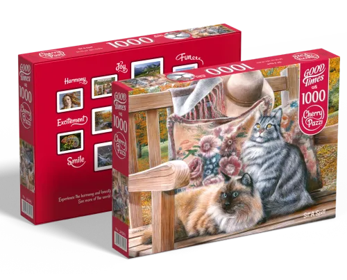 Puzzle 1000 elementów. Siedzące koty 30585 na Arena.pl