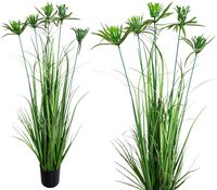 SZTUCZNA TRAWA WYSOKA OZDOBNA KWITNĄCA ROŚLINA W DONICZCE KWIATOSTANY 80 cm