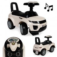 JEŹDZIK AUTO DŹWIĘKI BIAŁY DLA DZIECI +12M BEZPIECZNY SCHOWEK