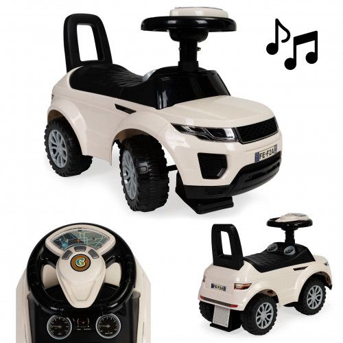 JEŹDZIK AUTO DŹWIĘKI BIAŁY DLA DZIECI +12M BEZPIECZNY SCHOWEK na Arena.pl