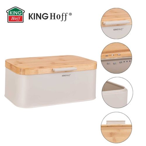 chlebak stalowy z babusową pokrywą kinghoff kh-1928 na Arena.pl