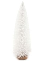 CHOINKA SZTUCZNA NA PNIU OŚNIEŻONA OPRÓSZONA 30cm BIAŁA do stroika