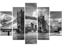 100CM 150CM OBRAZ 5 ELEM TOWER BRIDGE ŚCIENNY