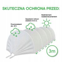 Szklarnia Mrozoodporny Uniwersalny tunel agrofibrowy - Mega Garden 3m
